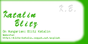 katalin blitz business card